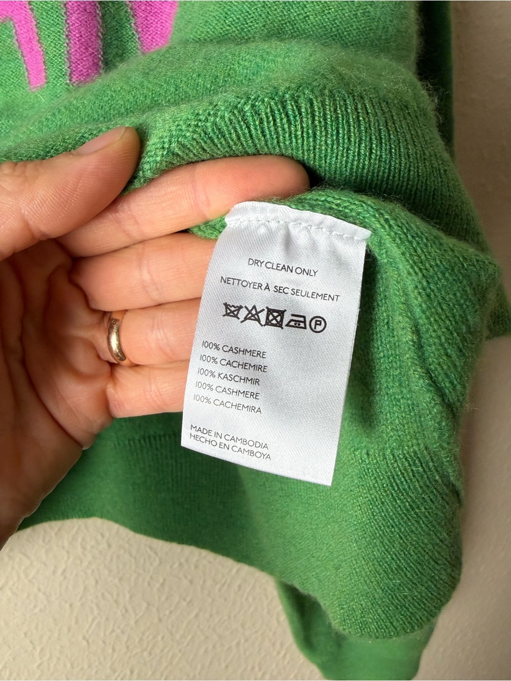 Pilcro The Alani Cropped Cashmere Crew-Neck Printed Sweater - Picture 7 of 7